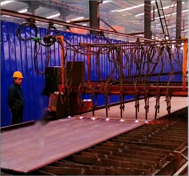 甘肃静宁钢结构车间数控等离子切割机